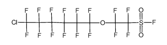 2-((6-chloro-1,1,2,2,3,3,4,4,5,5,6,6-dodecafluorohexyl)oxy)-1,1,2,2-tetrafluoroethane-1-sulfonyl fluoride Structure
