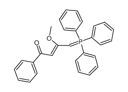 3-methoxy-1-phenyl-4-(triphenyl-l5-phosphanylidene)but-2-en-1-one结构式