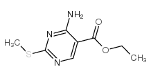 2-甲硫基-4-氨基-5-嘧啶甲酸乙酯结构式