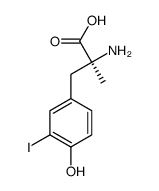 (2S)-2-amino-3-(4-hydroxy-3-iodophenyl)-2-methylpropanoic acid结构式