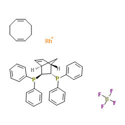 (2S,3S)-(+)-2,3-双(二苯基膦基)双环[2.2.1]庚-5-烯(1,5-环辛二烯)四氟硼酸铑(I)[(S,S)-NORPHOS-Rh]结构式