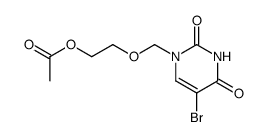 1-[(2-acetoxyethoxy)methyl]-5-bromouracil Structure