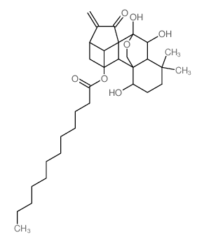 Kaur-16-en-15-one,7,20-epoxy-1,6,7-trihydroxy-14-[(1-oxododecyl)oxy]-, (1a,6b,7a,14R)- (9CI) Structure