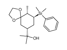 2-(3-dimethylphenylsilyl-5,5-ethylenedioxy-4-methylcyclohexyl)propan-2-ol结构式