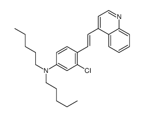 3-chloro-N,N-dipentyl-4-(2-quinolin-4-ylethenyl)aniline结构式