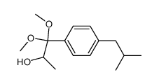 (RS)-2-hydroxy-1,1-dimethoxy-1-(4'-isobutylphenyl)propane Structure
