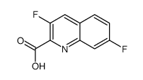 3,7-difluoroquinoline-2-carboxylic acid结构式