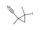 2,2-Diiod-1-methyl-1-cyclopropancarbonitril结构式