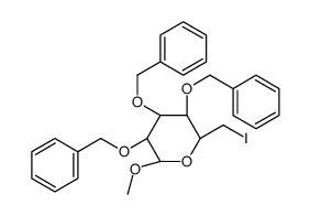 (2S,3S,4S,5R,6S)-3,4,5-tris(benzyloxy)-2-(iodomethyl)-6-Methoxytetrahydro-2H-pyran结构式