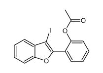 ACETIC ACID 2-(3-IODO-BENZOFURAN-2-YL)-PHENYL ESTER结构式