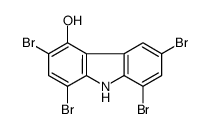 1,3,6,8-tetrabromo-9H-carbazol-4-ol结构式