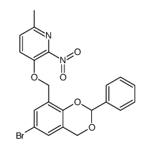 Pyridine, 3-[(6-bromo-2-phenyl-4H-1,3-benzodioxin-8-yl)methoxy]-6-methyl-2-nitro Structure