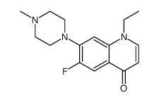 4(1H)-Quinolinone, 1-ethyl-6-fluoro-7-(4-methyl-1-piperazinyl) Structure