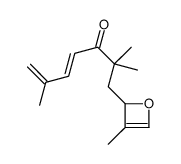 2,2,6-trimethyl-1-(3-methyl-2H-oxet-2-yl)hepta-4,6-dien-3-one结构式