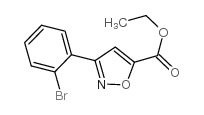 3-(2-溴苯基)-异噁唑-5-羧酸乙酯结构式