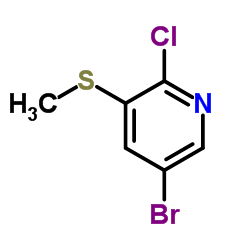 5-Bromo-2-chloro-3-(methylsulfanyl)pyridine Structure