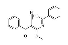N-(2-cyano-1-methylsulfanyl-3-oxo-3-phenylprop-1-enyl)benzamide结构式
