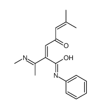 2-(C,N-dimethylcarbonimidoyl)-6-methyl-4-oxo-N-phenylhepta-2,5-dienamide Structure