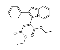 diethyl 2-(2-phenylindolizin-3-yl)but-2-enedioate结构式