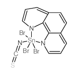 5,5,5-tribromo-5-isothiocyanato-5H-5l6-[1,3,2]diazastannolo[1,5,4,3-lmn][1,10]phenanthroline Structure