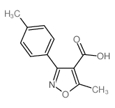 5-甲基-3-(4-甲基苯基)- 4-异噁唑羧酸结构式