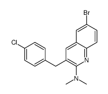 6-bromo-3-[(4-chlorophenyl)methyl]-N,N-dimethylquinolin-2-amine Structure