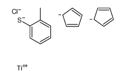 chlorotitanium(3+),cyclopenta-1,3-diene,2-methylbenzenethiolate结构式