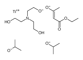 (ethyl acetoacetato-O1',O3)[[2,2',2''-nitrilotris[ethanolato]](1-)-N,O]bis(propan-2-olato)titanium结构式
