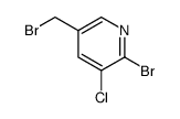 Pyridine, 2-bromo-5-(bromomethyl)-3-chloro结构式