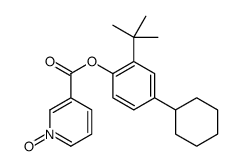 (2-tert-butyl-4-cyclohexylphenyl) 1-oxidopyridin-1-ium-3-carboxylate结构式