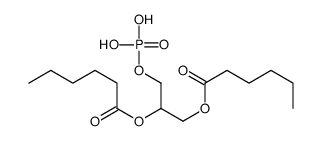 (2-hexanoyloxy-3-phosphonooxypropyl) hexanoate结构式