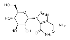 1-(β-D-glucopyranosyl)-1,2,3-triazole-4,5-dicarboxamide结构式