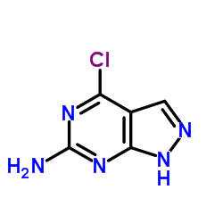 4-氯-6-氨基-1H-吡唑并[3,4-d]嘧啶结构式