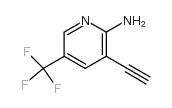 3-乙炔基-2-氨基-5-(三氟甲基)吡啶结构式