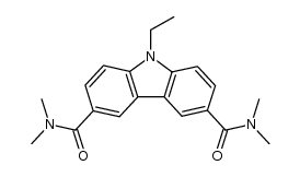 3,6-bis(N,N-methylcarboxamido)-9-ethylcarbazole结构式