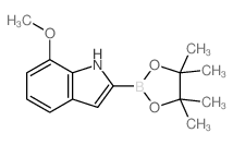 7-methoxy-2-(4,4,5,5-tetramethyl-1,3,2-dioxaborolan-2-yl)-1H-indole Structure