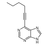 6-hex-1-ynyl-7H-purine结构式