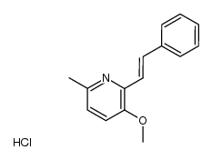 3-methoxy-6-methyl-2-styryl-pyridine, hydrochloride结构式