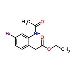 Ethyl (2-acetamido-4-bromophenyl)acetate Structure