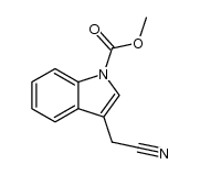 2-(1-methoxycarbonylindol-3-yl)acetonitrile Structure