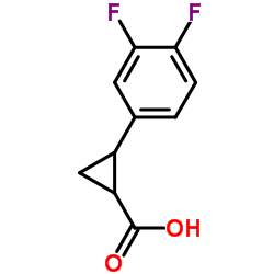 2-(3,4-二氟苯基)环丙羧酸结构式