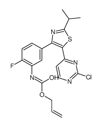 prop-2-enyl N-[5-[5-(2-chloropyrimidin-4-yl)-2-propan-2-yl-1,3-thiazol-4-yl]-2-fluorophenyl]carbamate Structure