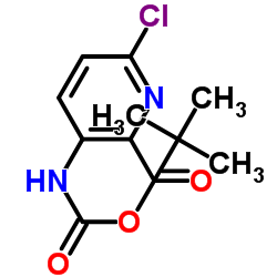 N-(6-氯-2-甲酰基吡啶-3-基)氨基甲酸叔丁酯结构式
