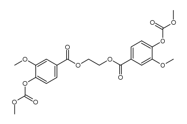 ethane-1,2-diyl bis-[3-methoxy-4-[(methoxycarbonyl)oxy]benzoate]结构式