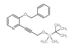 3-(苄氧基)-2-(3-((叔-丁基二甲基甲硅烷基)氧基) 丙-1-炔-1-基)吡啶结构式