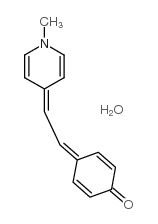 4-[(1-甲基-4(1H)-吡啶亚基)亚乙基]-2,5-环己二烯-1-酮水合物结构式