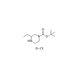 3-乙基哌嗪-1-甲酸叔丁酯盐酸盐结构式