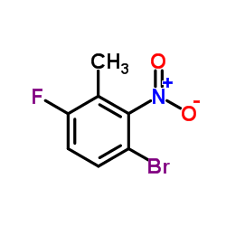 1-溴-4-氟-3-甲基-2-硝基苯结构式