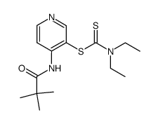 (4-((2,2-dimethyl-1-oxopropyl)amino)-3-pyridinyl)diethylcarbamodithioate结构式