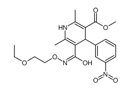 methyl 5-(2-ethoxyethoxycarbamoyl)-2,6-dimethyl-4-(3-nitrophenyl)-1,4-dihydropyridine-3-carboxylate结构式